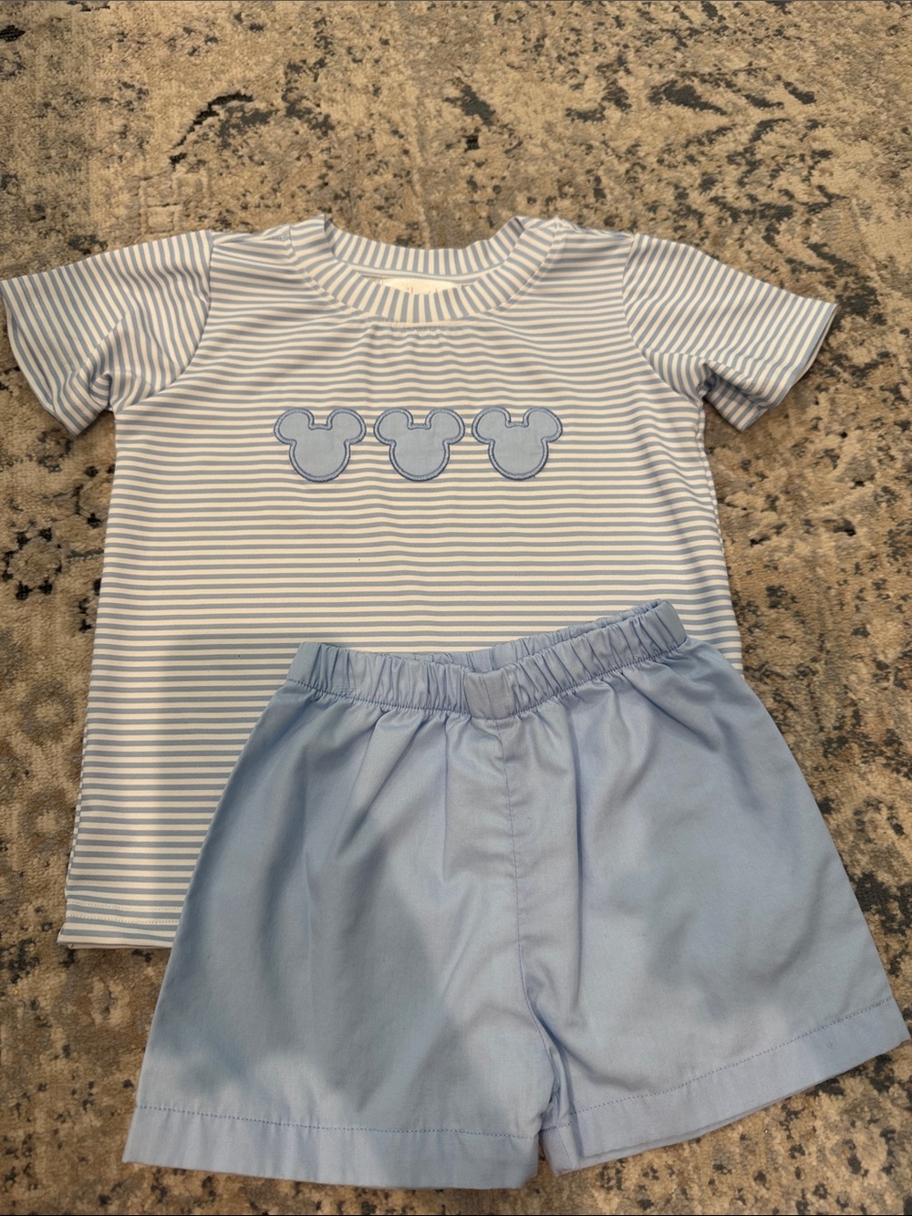 Cecil and Lou Blue & White Striped Top Mickey Disney
